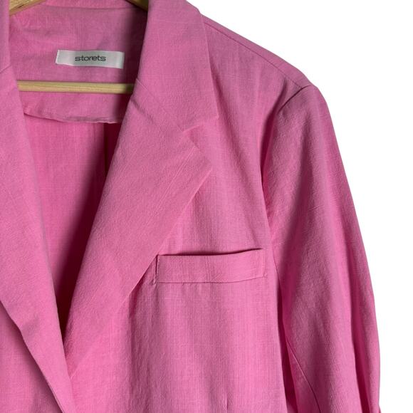 Storets Brianna Pink Oversized Blazer Jacket Size Medium - Picture 9 of 16
